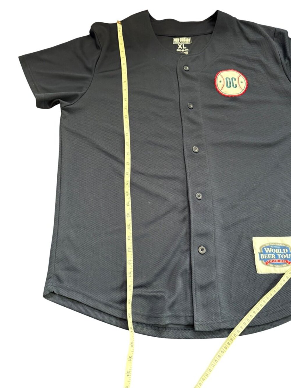 Old Chicago World Beer Tour Jersey Navy Blue Mesh Men's Size XL Unisex - Picture 10 of 14